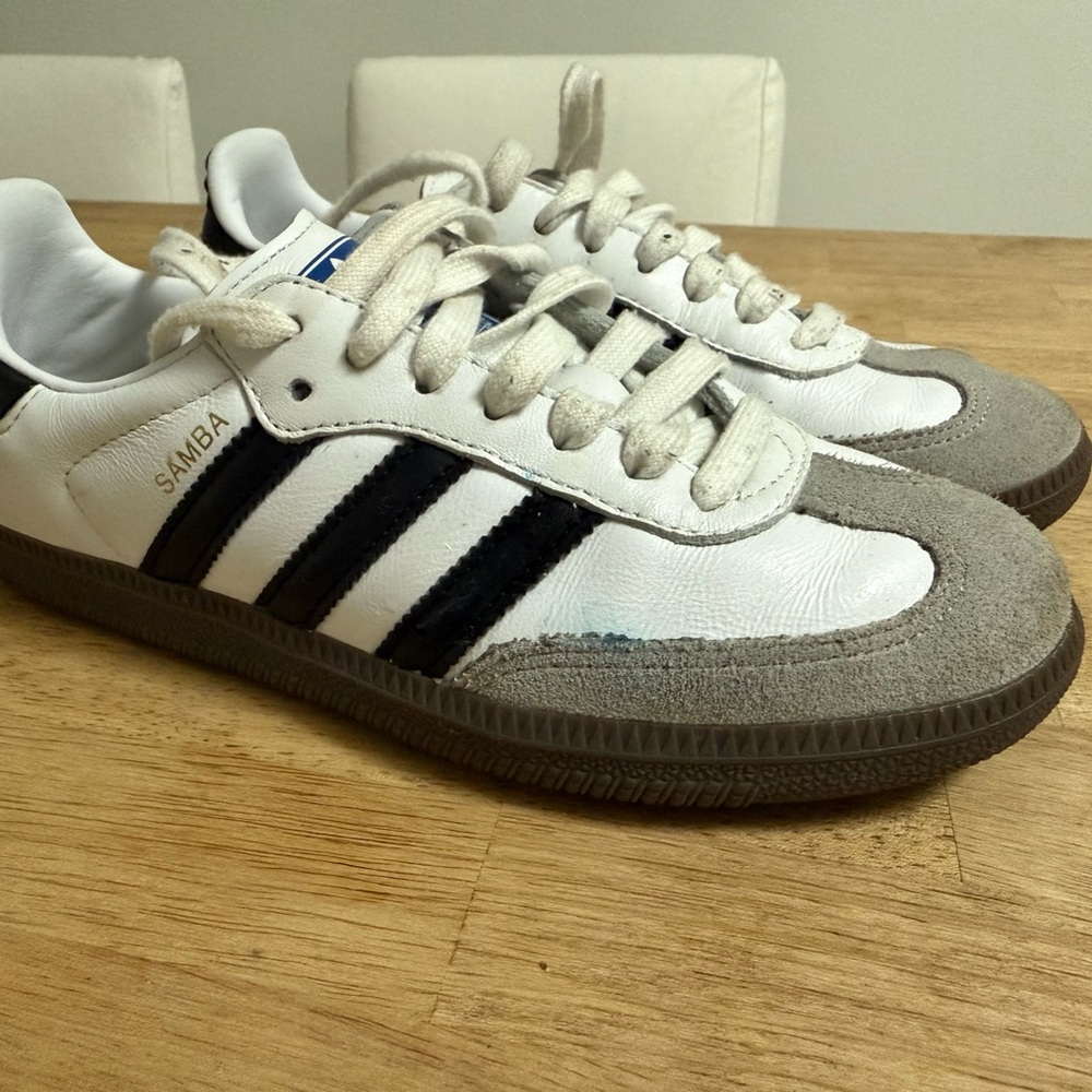 Adidas Samba White and Black Sneakers